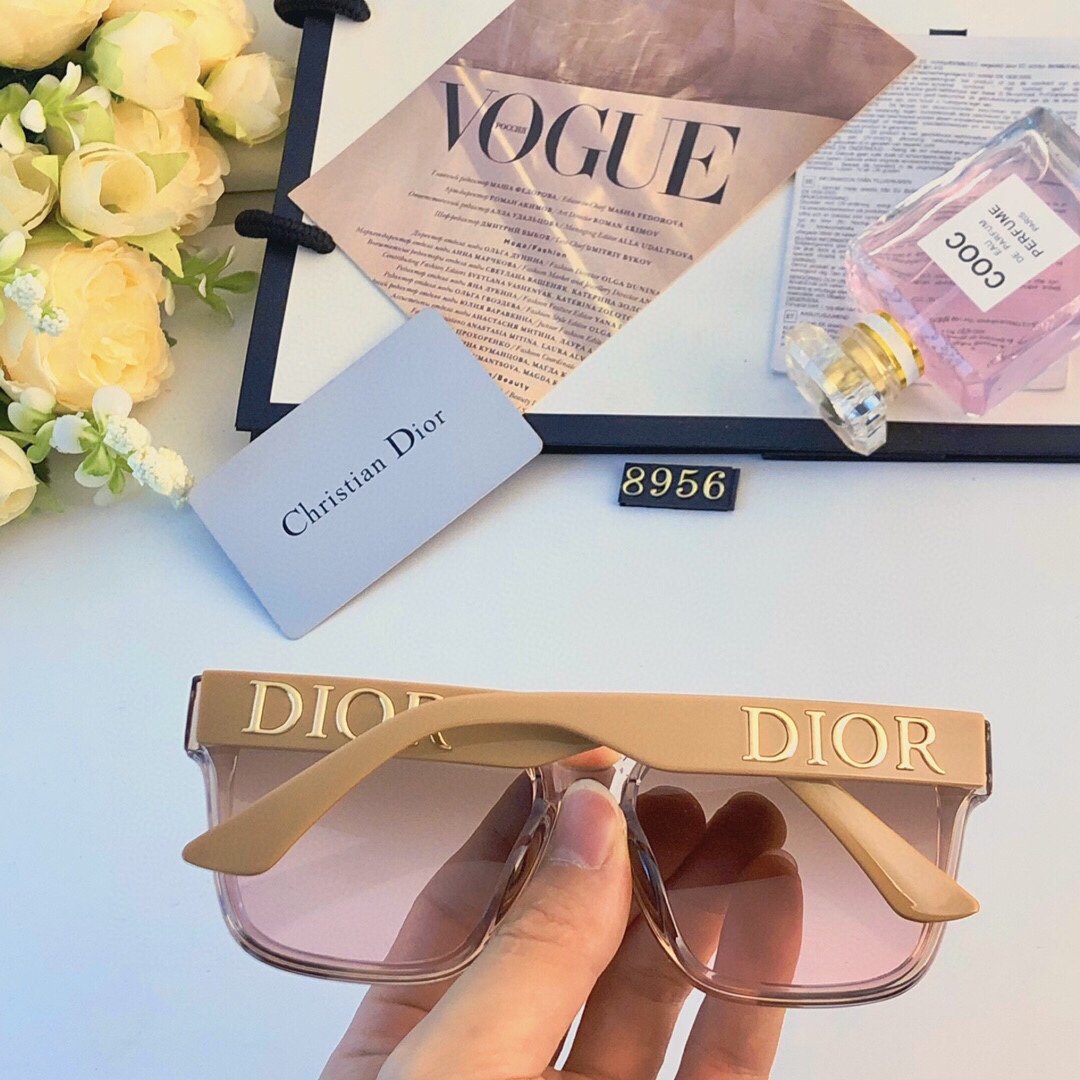 Dior-2024 New Fashion Korean Edition Women's Large Frame Sunglasses