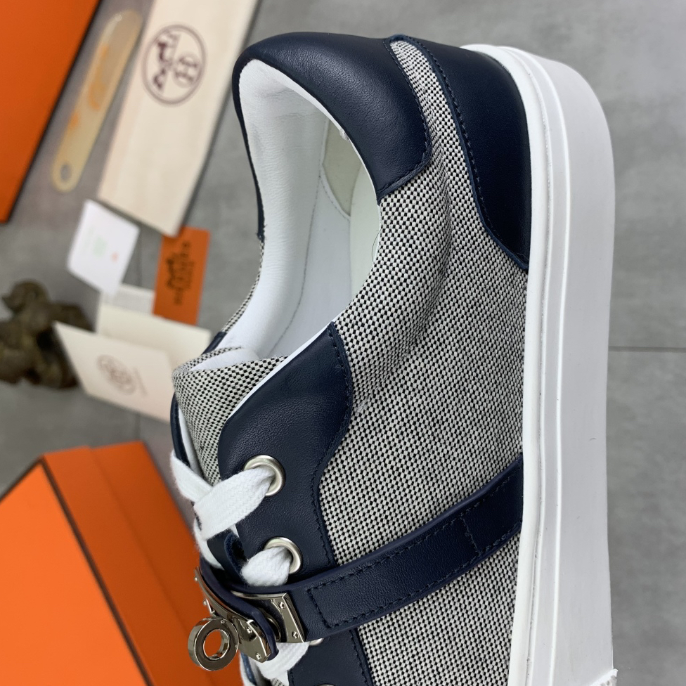 Hermes-Couple lace up sports and leisure shoes