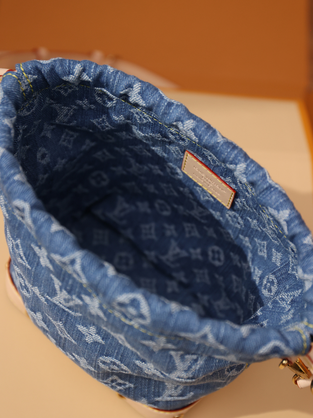 LOUIS VUITTON Nano Noé Bucket Bag Crossbody Shoulder Bag Blue