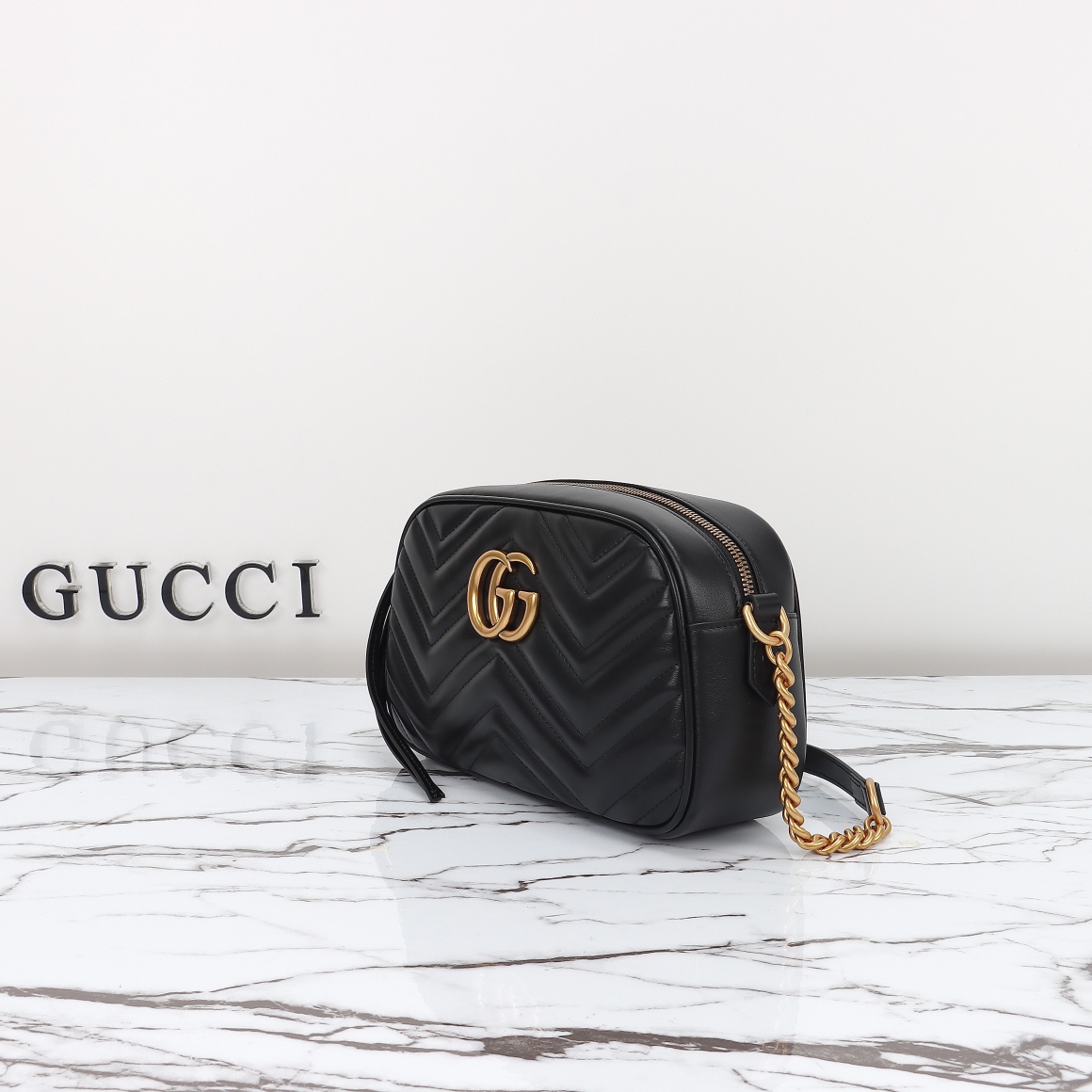 GUCCI-Marmont series chain shoulder backpack