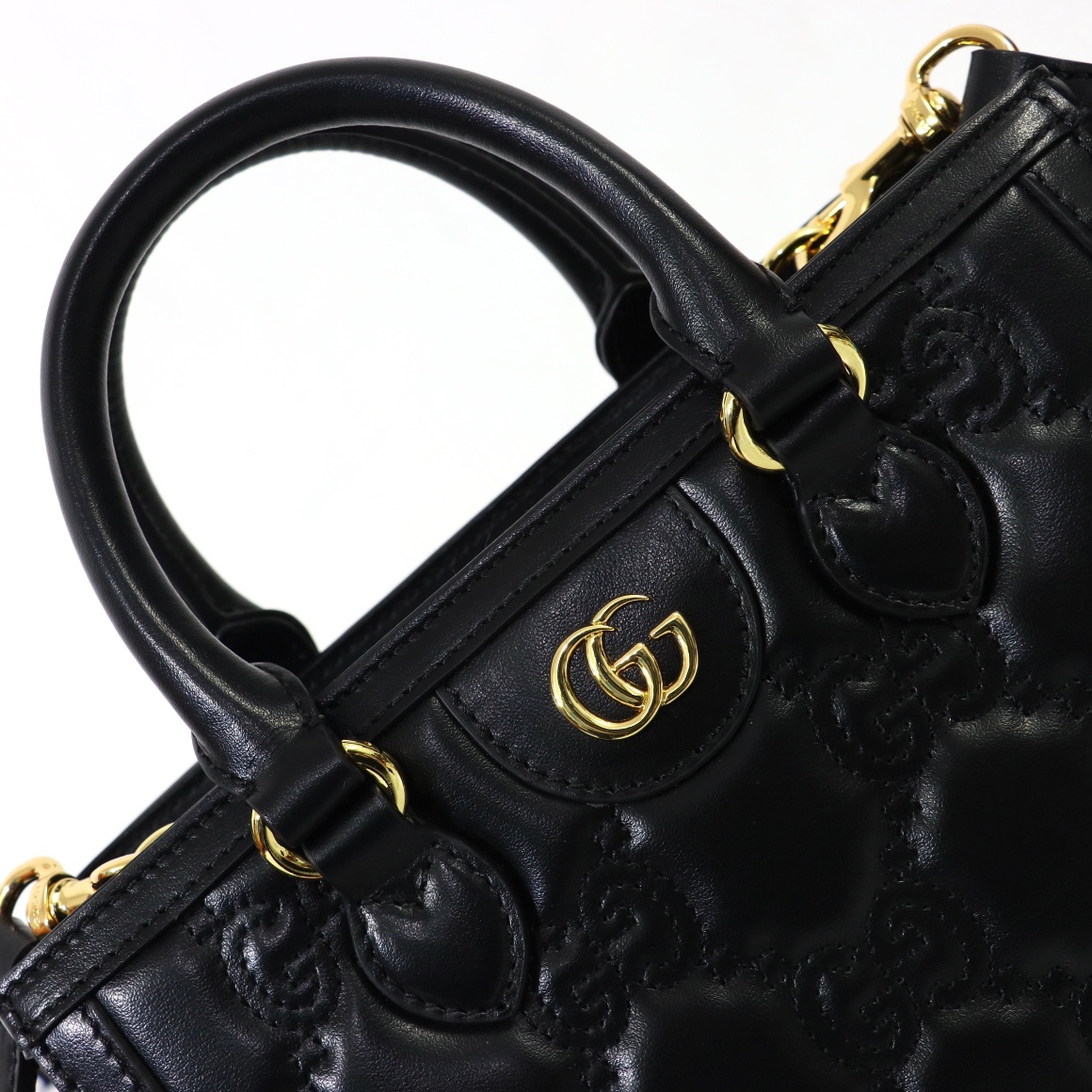 GUCCI-Matlassé leather tote bag