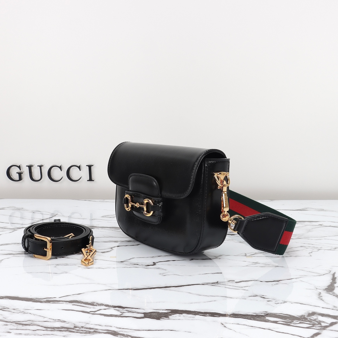 Gucci-1955 Horsebit Bag with Buckle and Saddle
