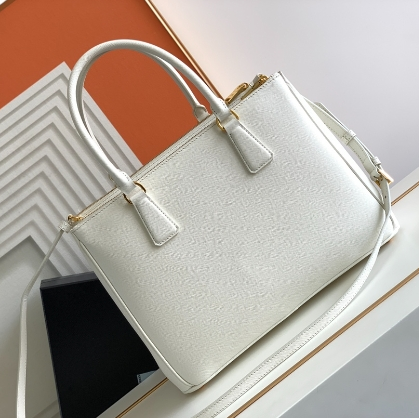 Prada-Cross Patterned Cowhide Galleria handbag