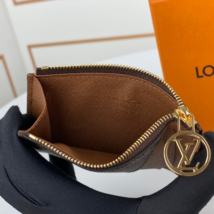 LV-Old Flower Brown Card Clip