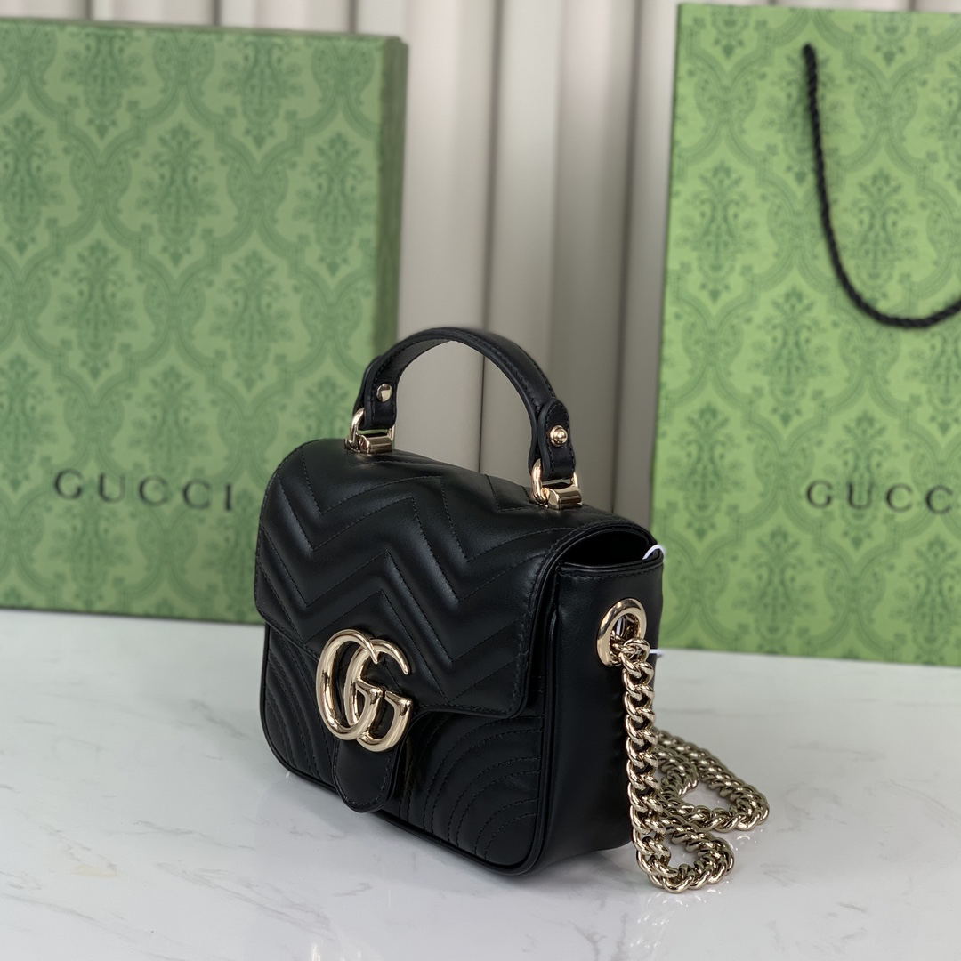 GUCCI-Marmont series black mini handbag