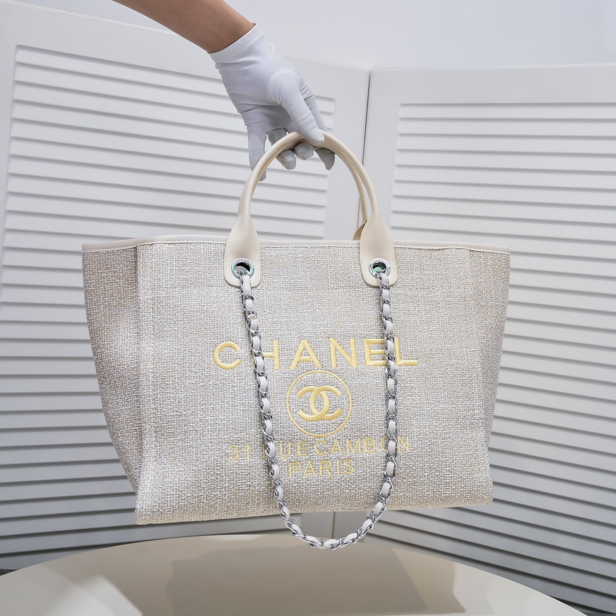 Chanel-Greek Embroidered Beach Bag