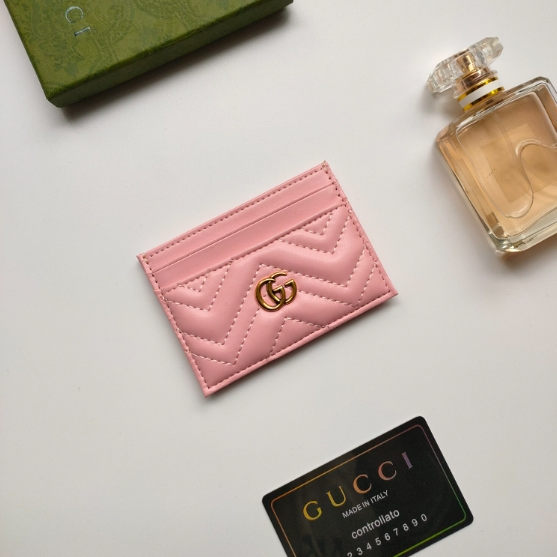 Gucci-Marmont Calf Leather Card Holder