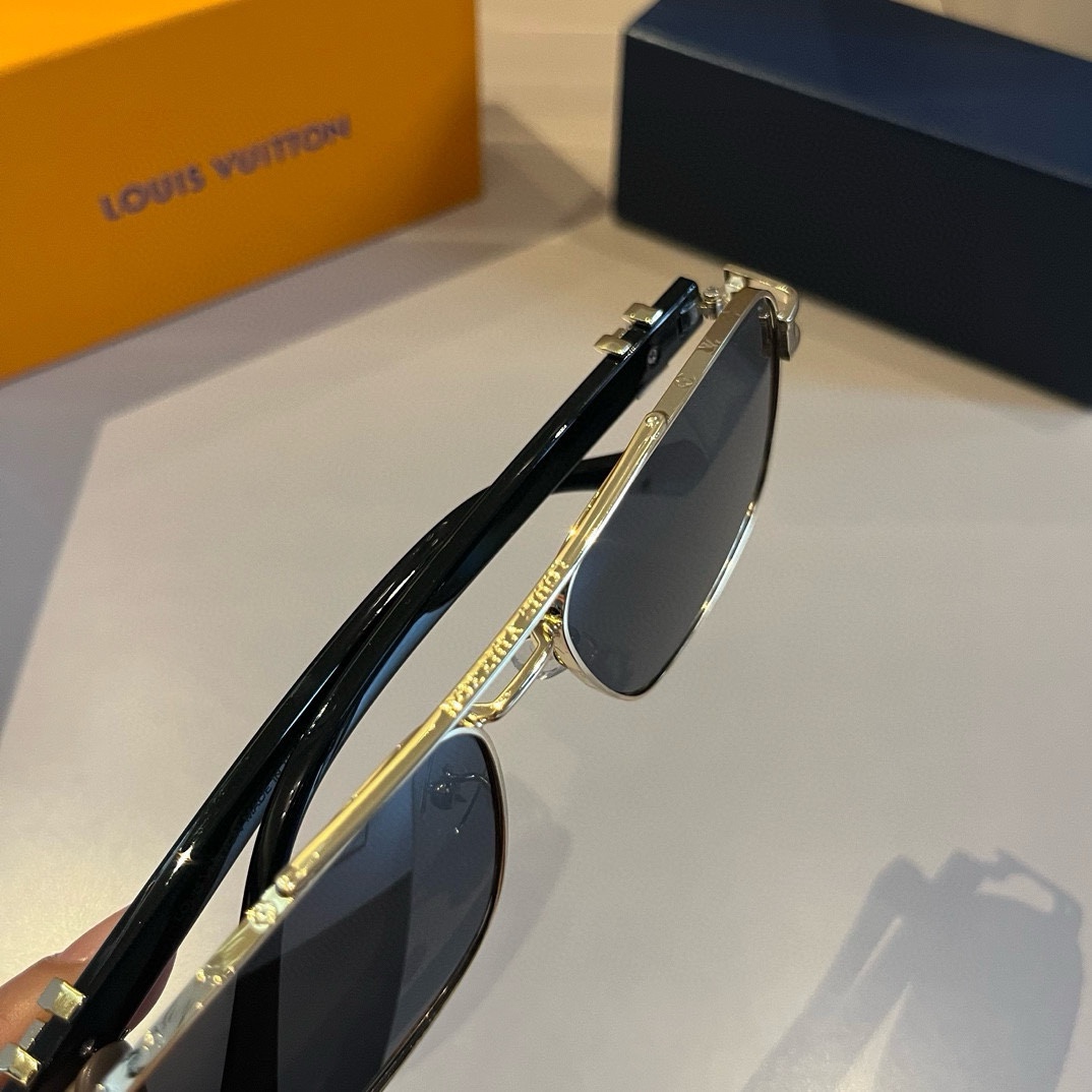 LV-Classic Metal Single Beam Pilot Fashion Sunglasses