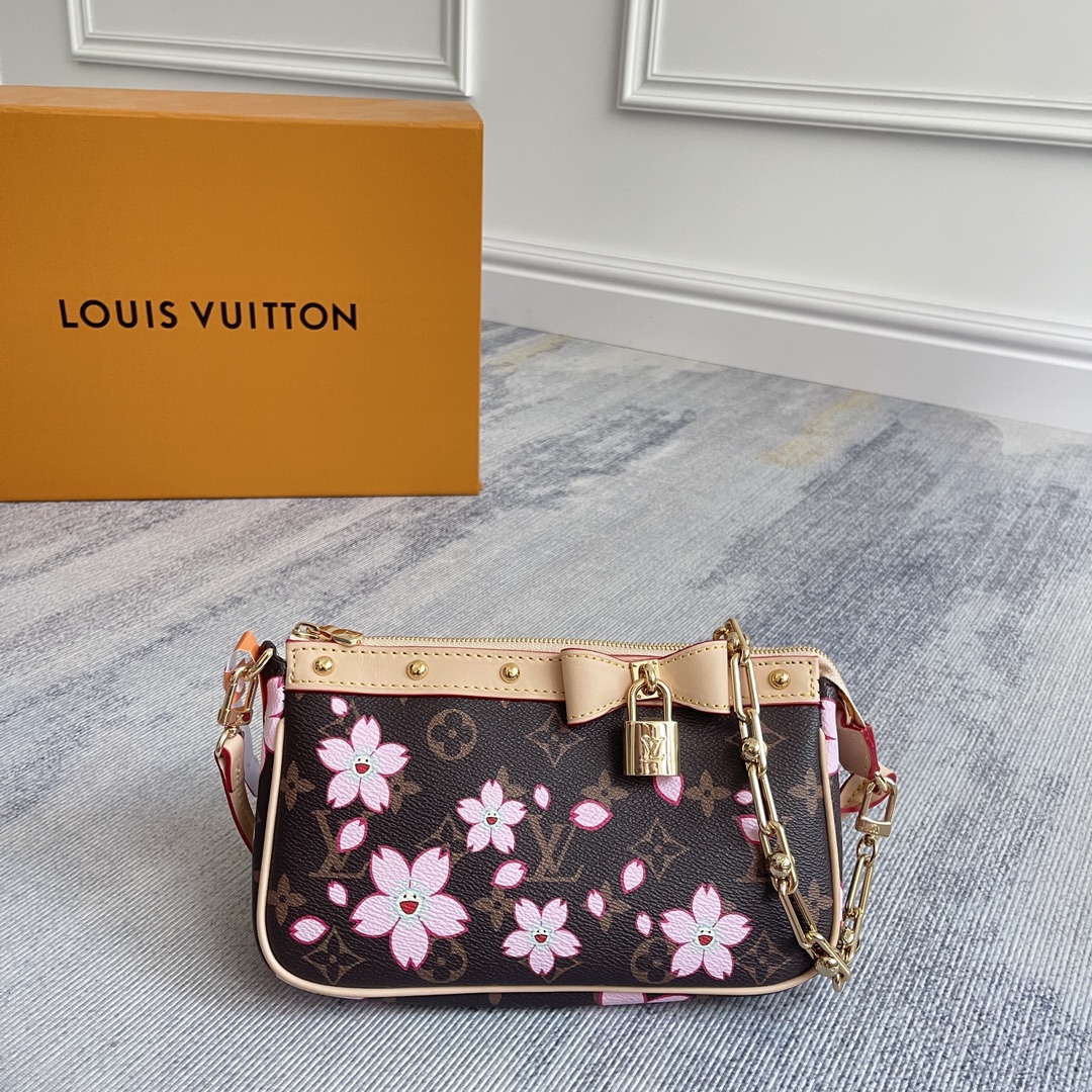LV x T. Murakami Cherry Blossom Accessory Pouch