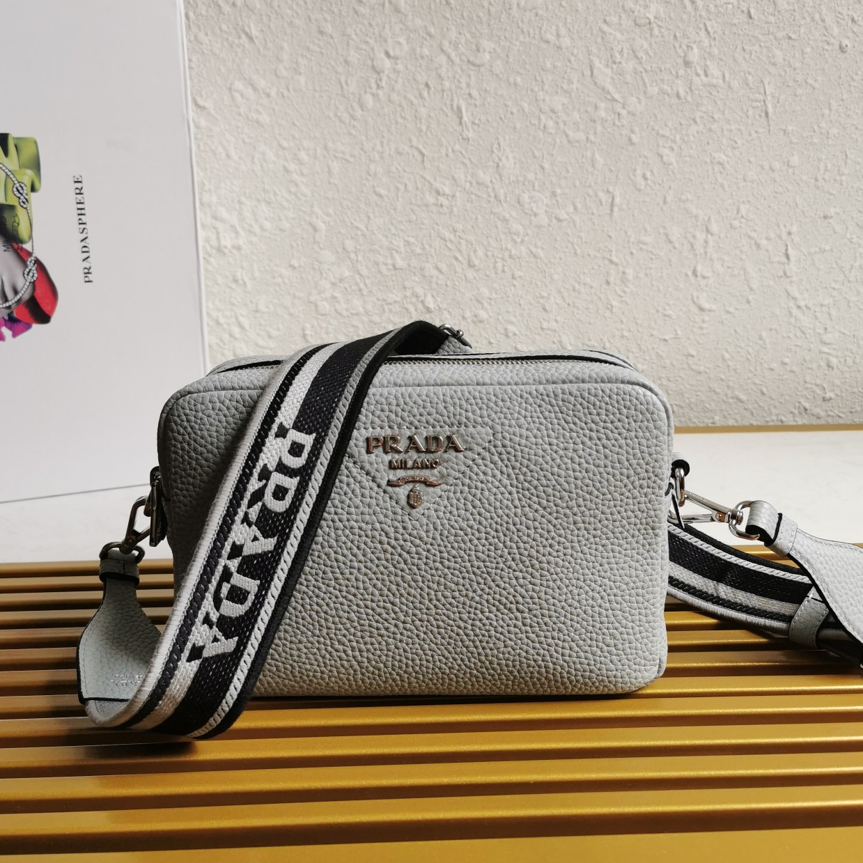 PRADA - Leather Camera Bag Shoulder Crossbody Bag