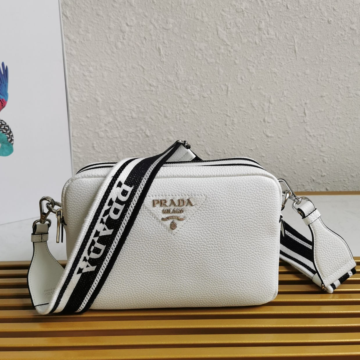 PRADA - Leather Camera Bag Shoulder Crossbody Bag