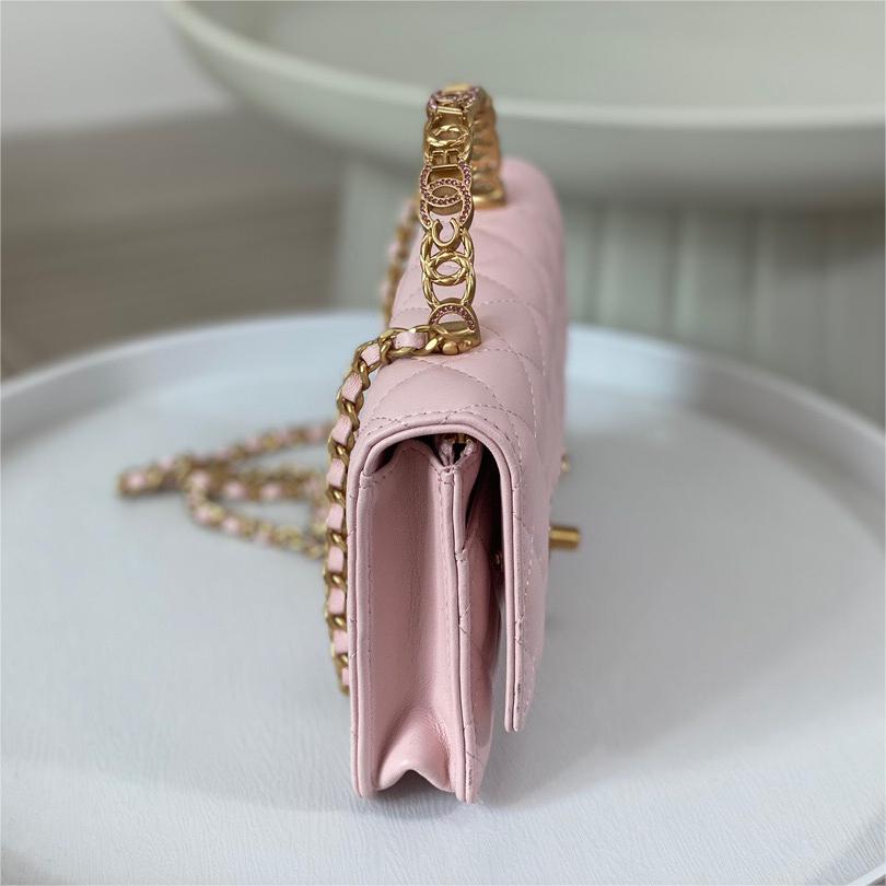 Chanel-Mini pink hood bag with handle