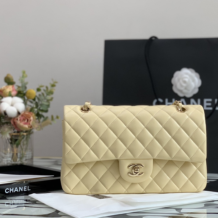 CHANEL -  Classic Flap CF Sheepskin Flap Crossbody Shoulder Bag