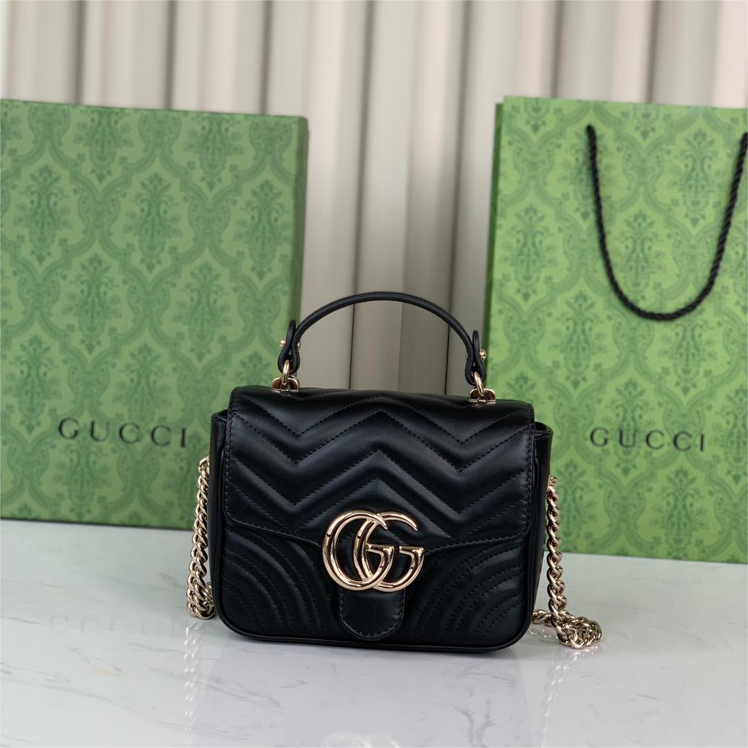 GUCCI-Marmont series black mini handbag