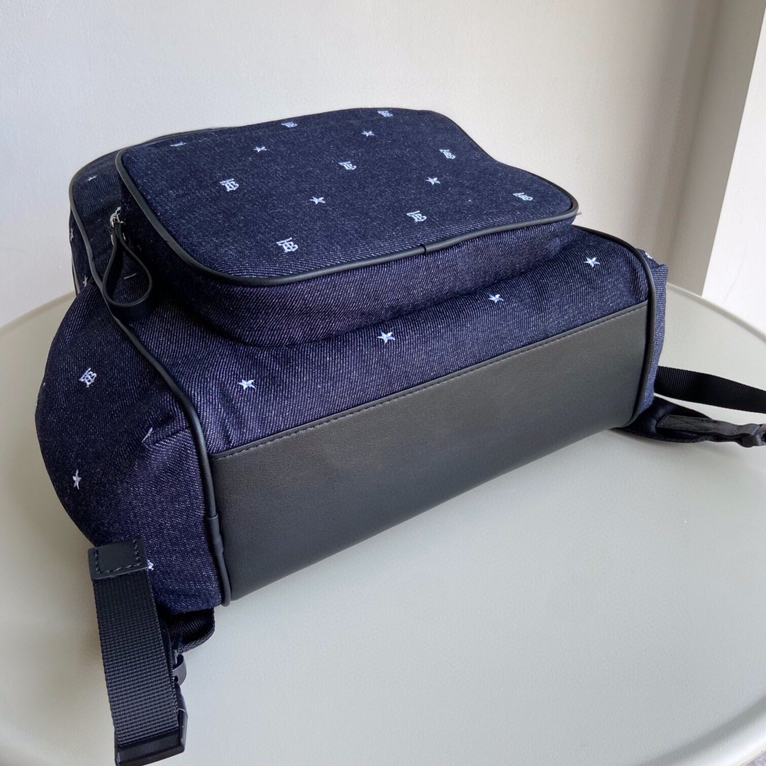 Burberry-Nylon embroidered backpack