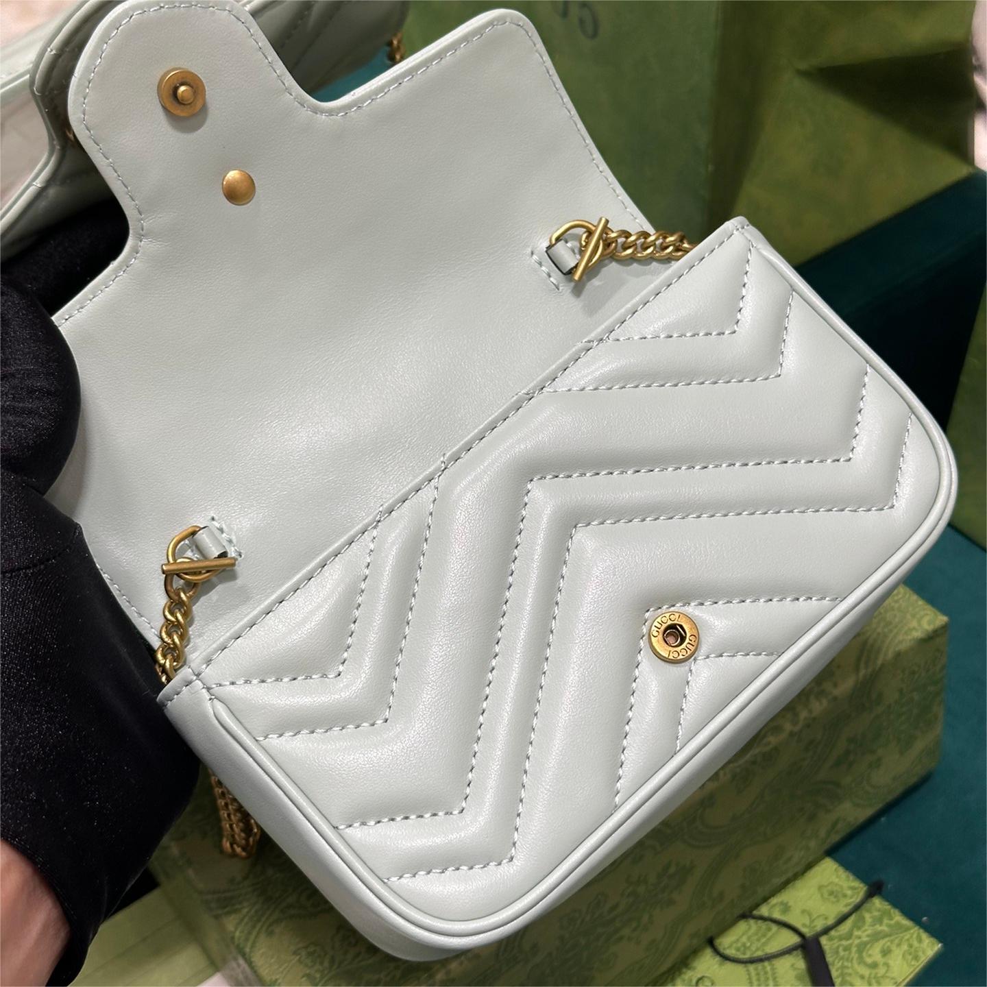 GUCCI-Marmont series Ultra Mini light green handbag