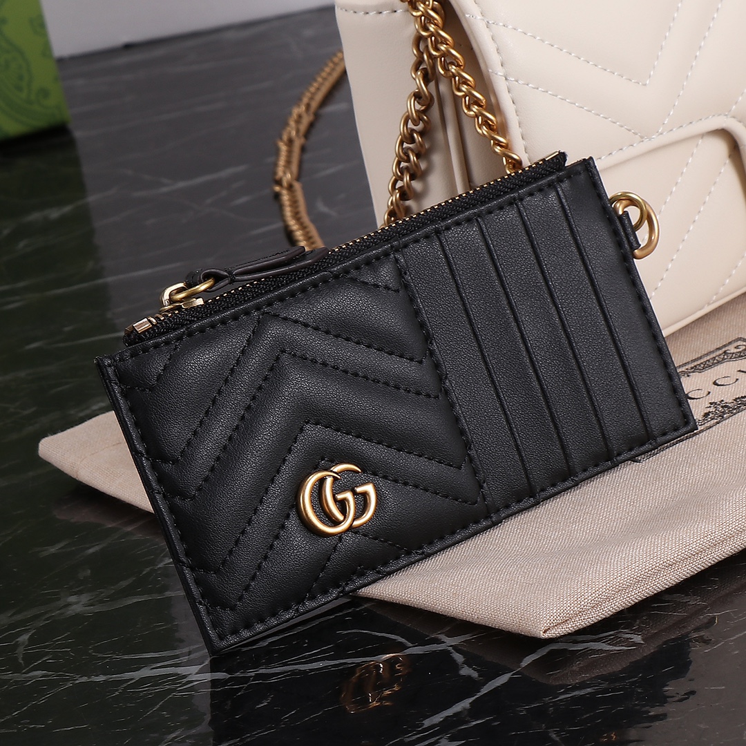 GUCCI-Marmont chain mini handbag with card bag