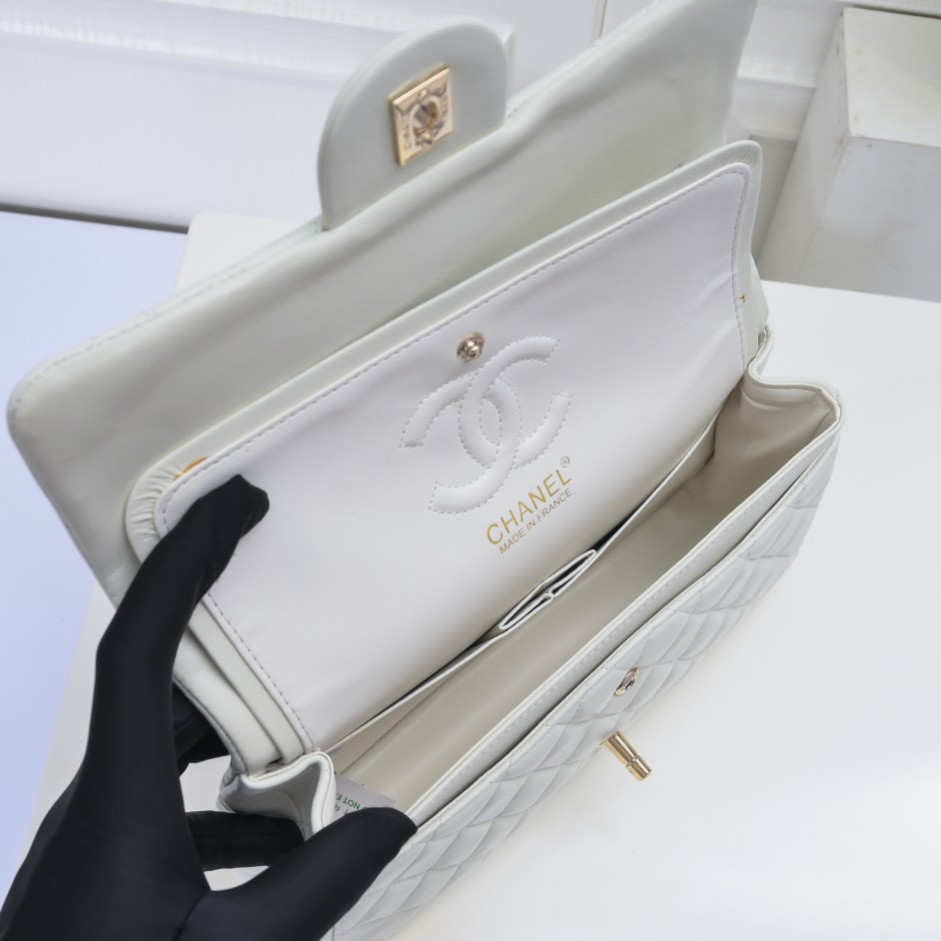 CHANEL -  Classic Flap CF Sheepskin Flap Crossbody Shoulder Bag