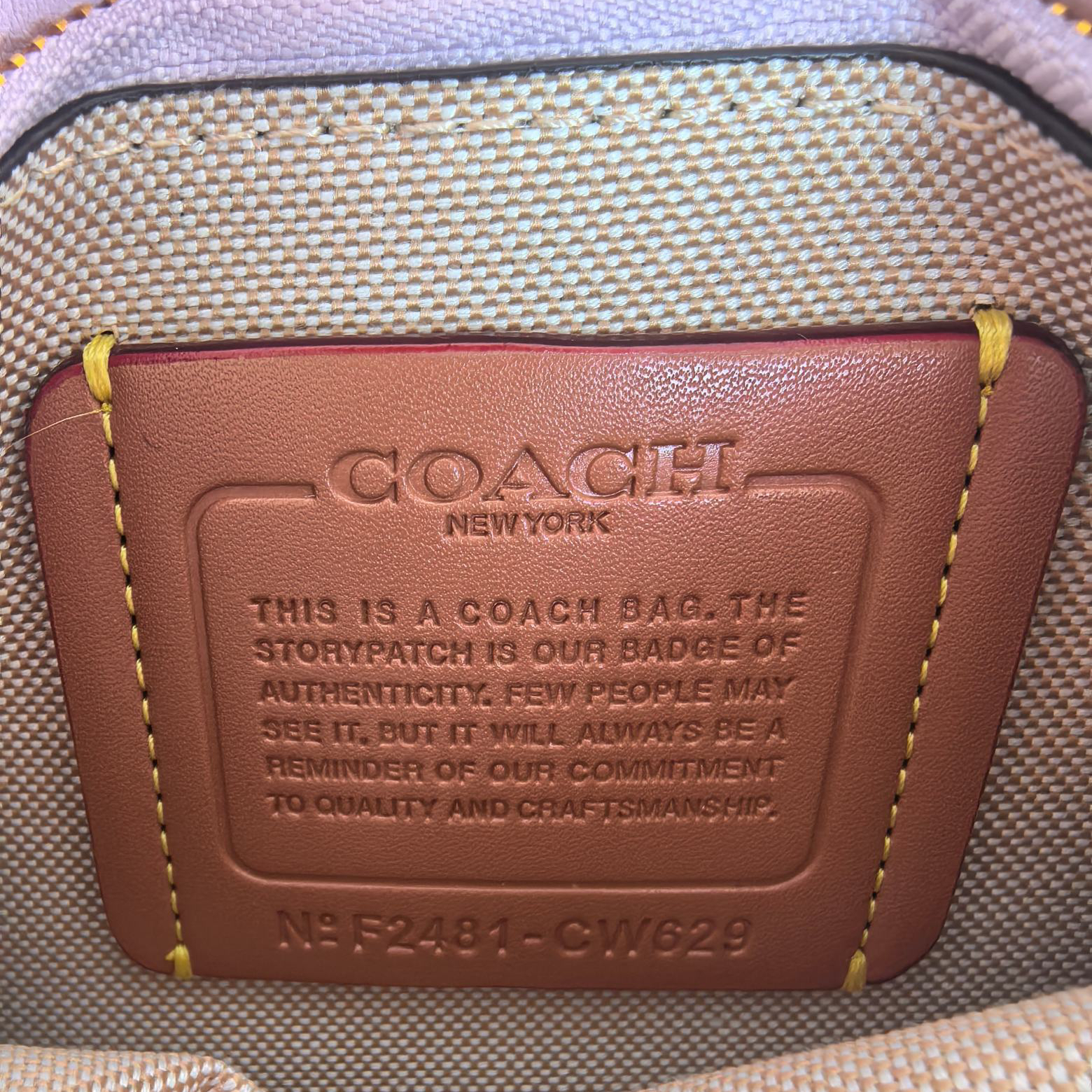 Coach-Times Square diamond patterned crossbody bag