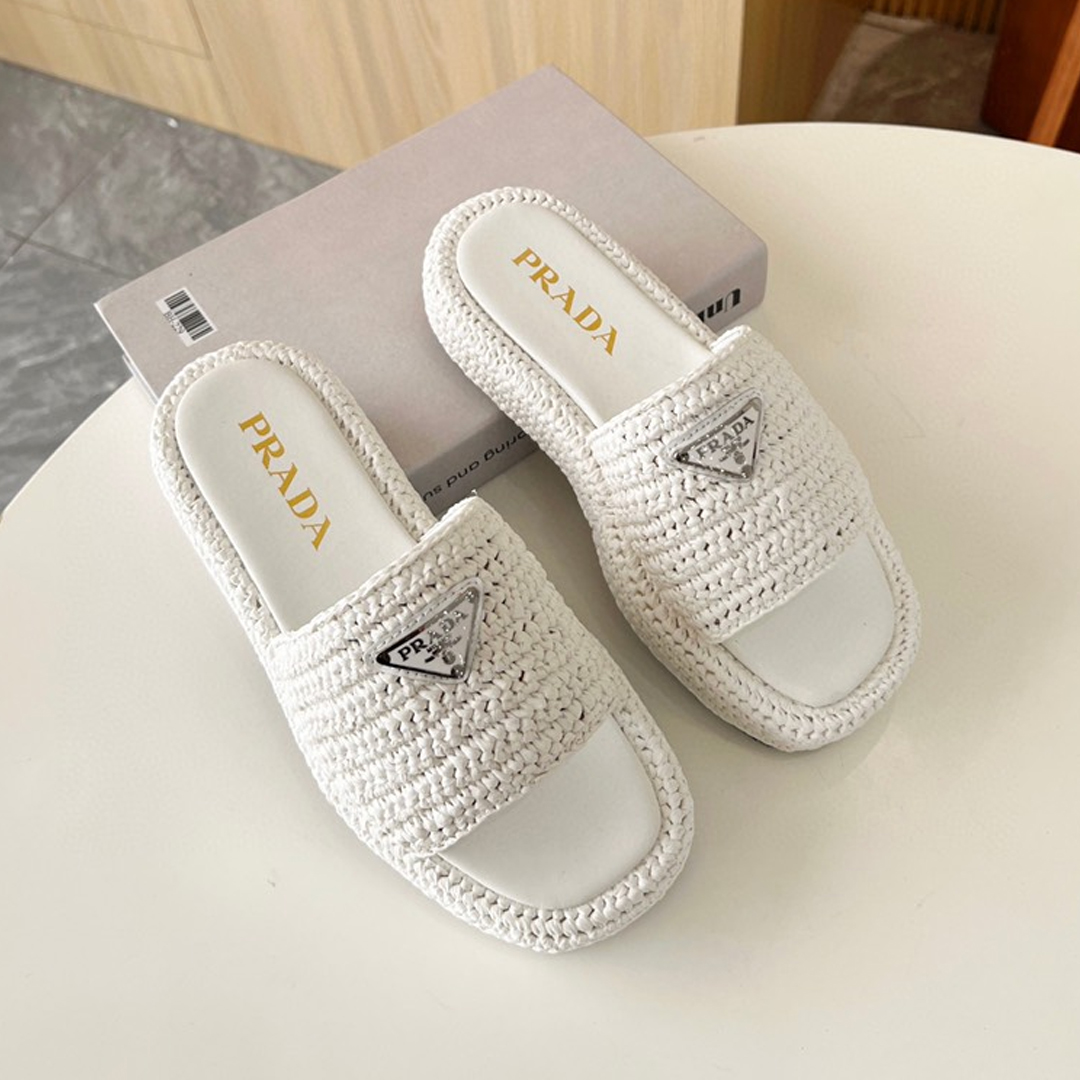 Prada-straw sandals