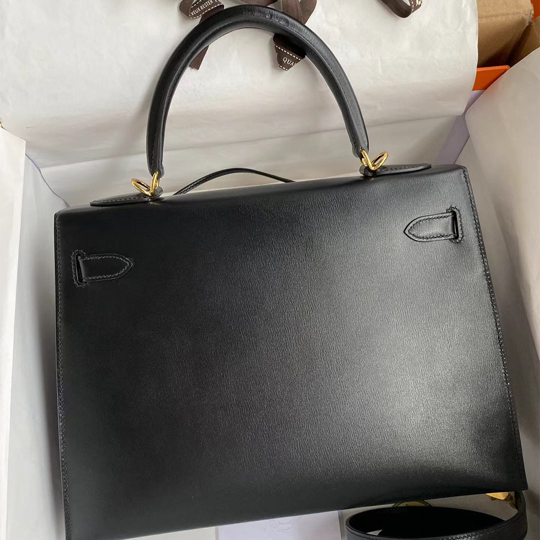 HERMÈS -Black Kelly 32CM bag