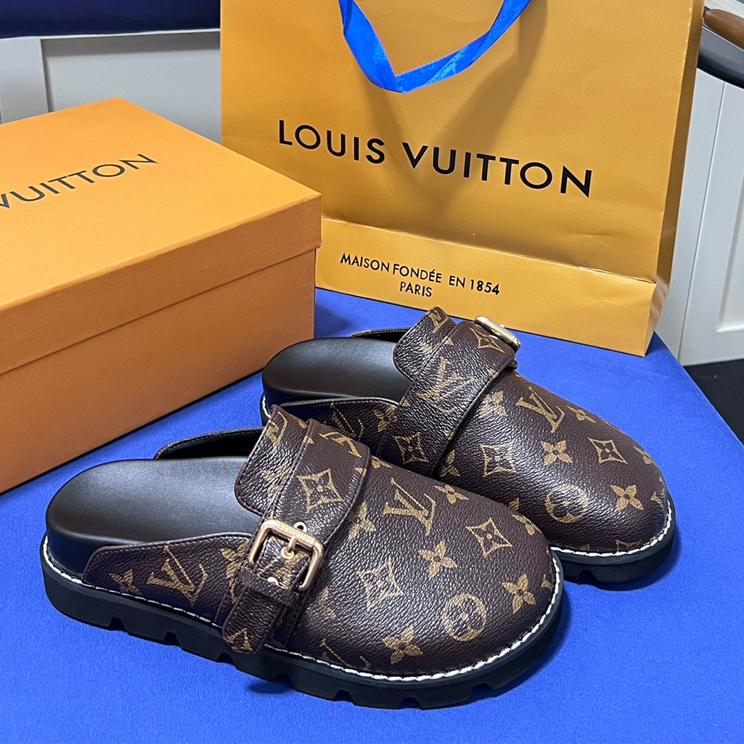 LV-wrap-around slippers