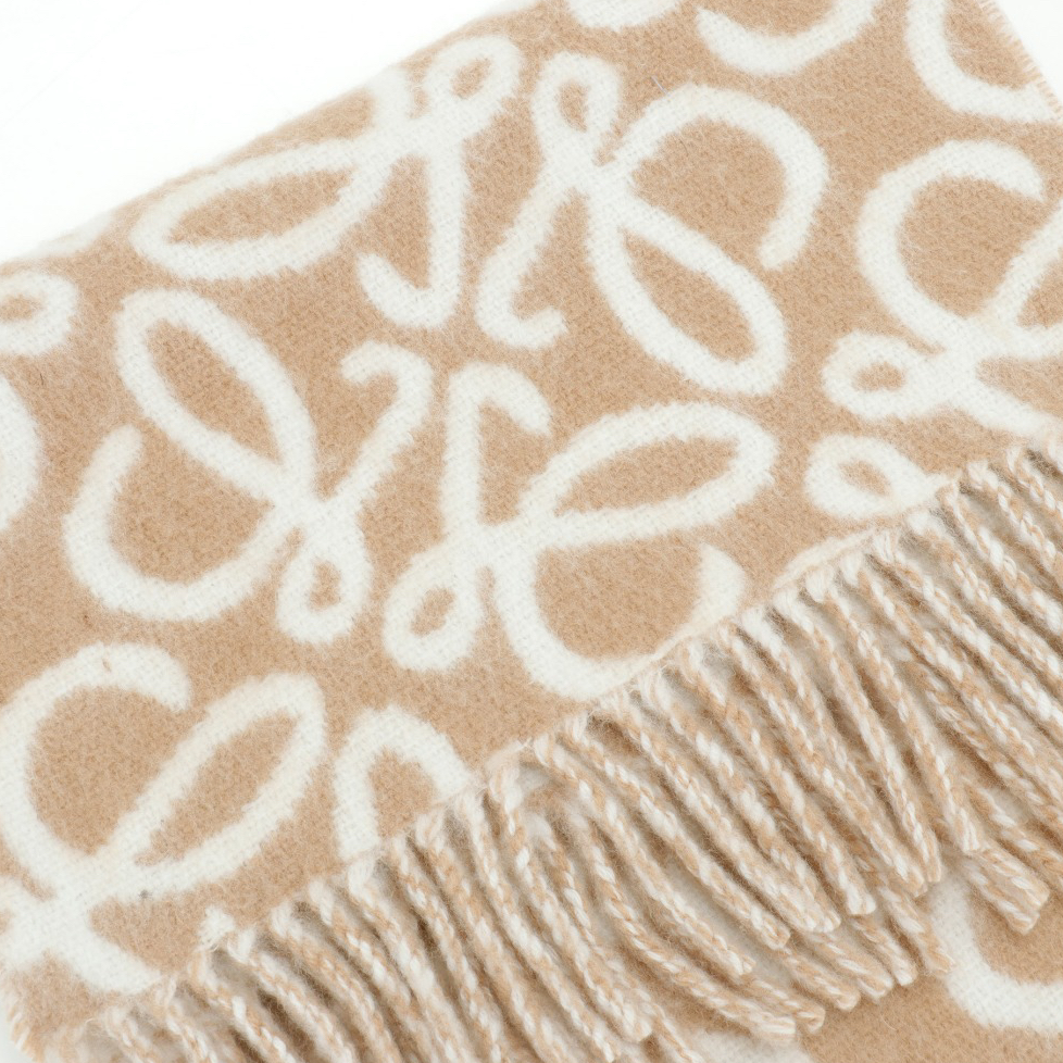 LOEWE- BEIGE Wool Scarf