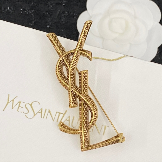 YSL-Medieval snake patterned brooch