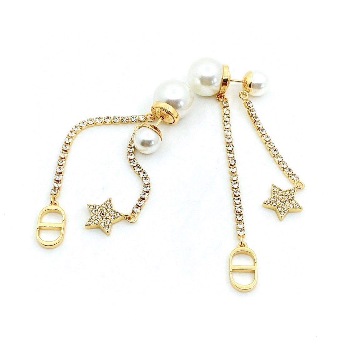 Dior-Bead suspension chain tassel