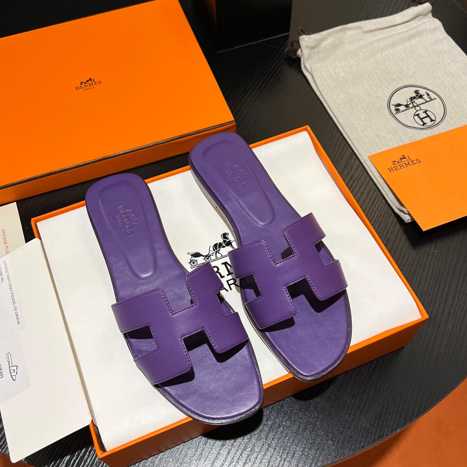 Hermes-Plain series H slippers