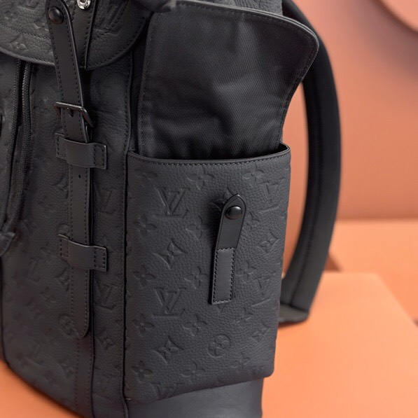 LV- CHRISTOPHER Grained Taurillon Leather Backpack