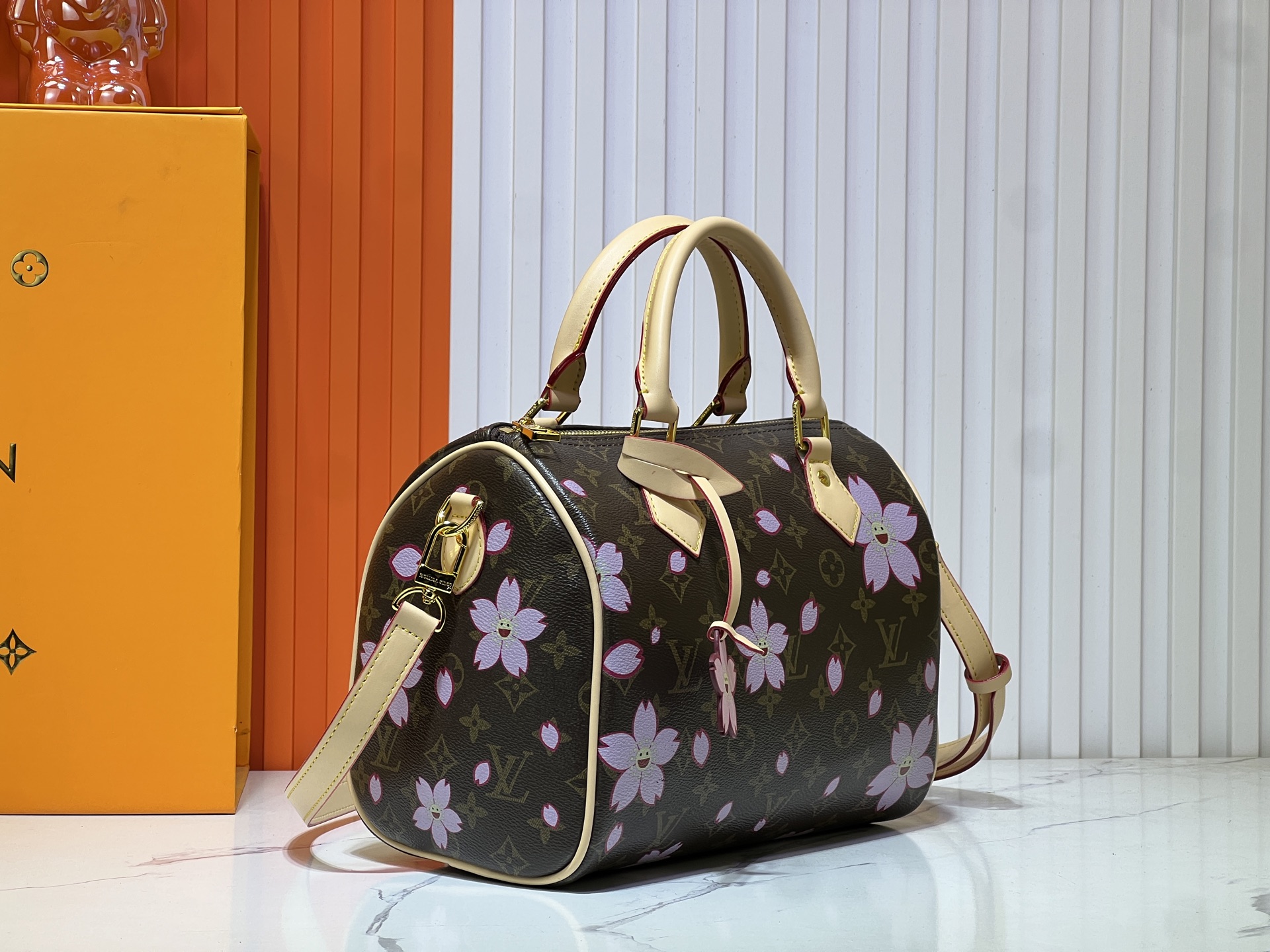 LV x Takashi Murakami Nano Speedy Bandouliere 25 Monogram