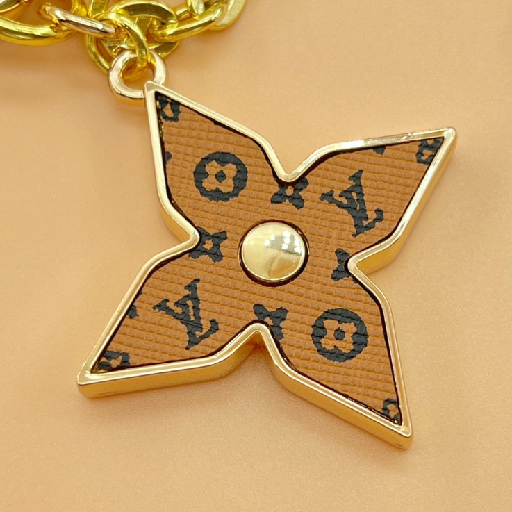 LV - Logo Bag Charm Metallic Canvas keychain