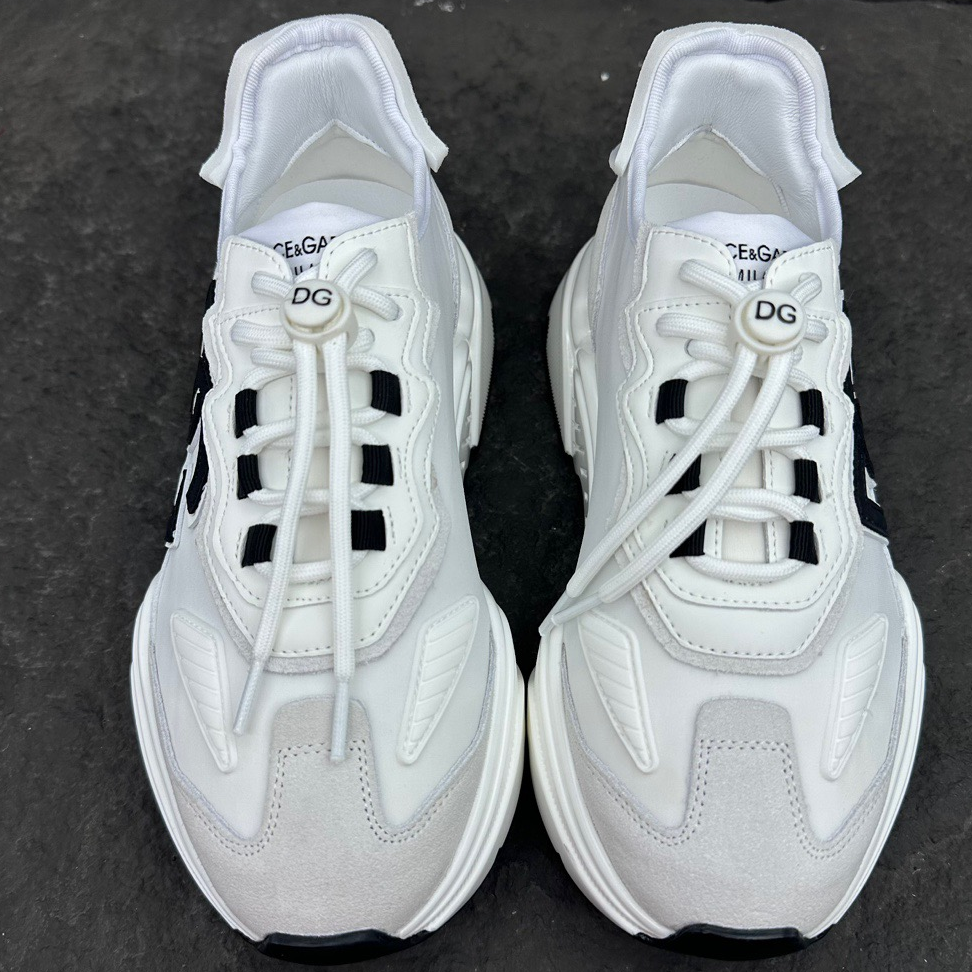 DOLCE & GABBANA - daymaster fabric Leather Sneakers