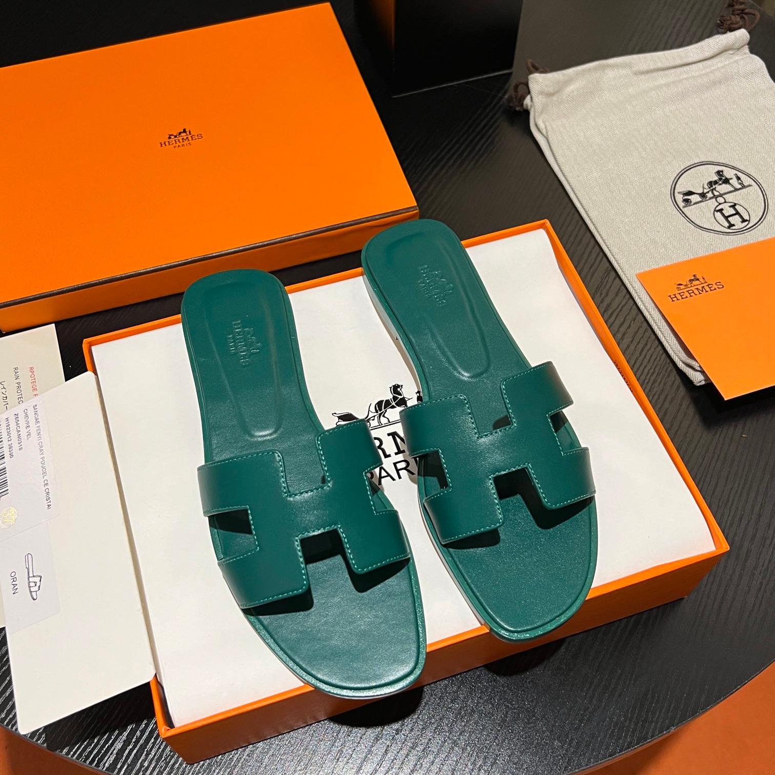 Hermes-Plain series H slippers