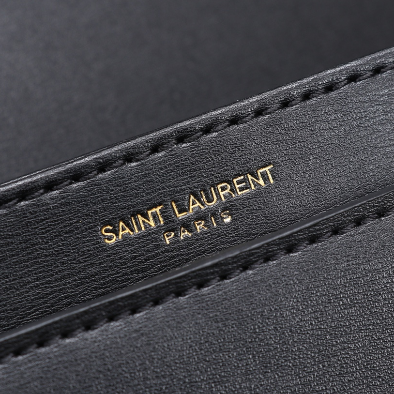 YSL-Cowhide Leather Tofu Shoulder Crossbody Bag