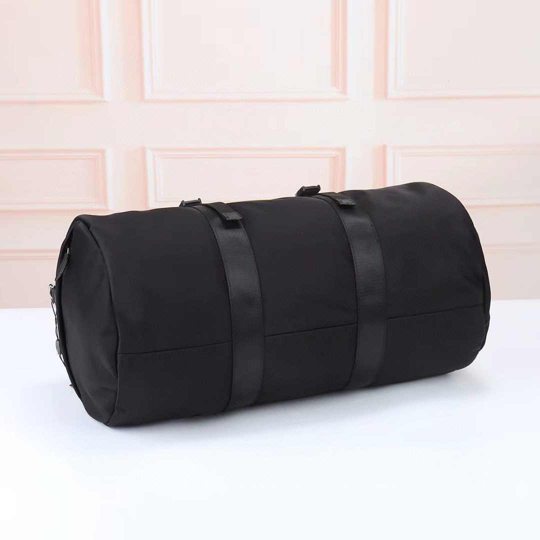 Prada-Triangle metal logo travel bag