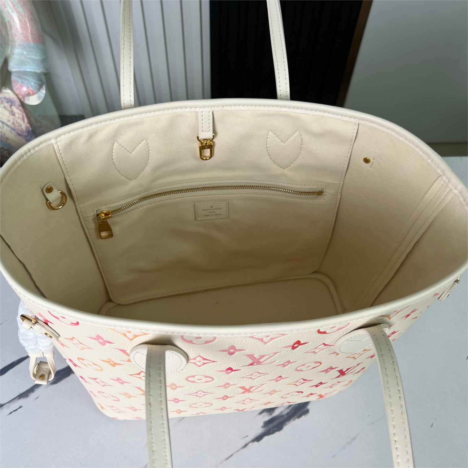 LV-Sunrise Aquarelle Neverfull Medium Tote Bag