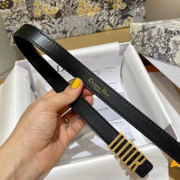 Dior-Calf leather soft waistband