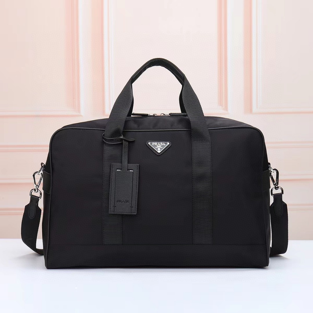 Prada-Imported waterproof fabric travel bag handbag