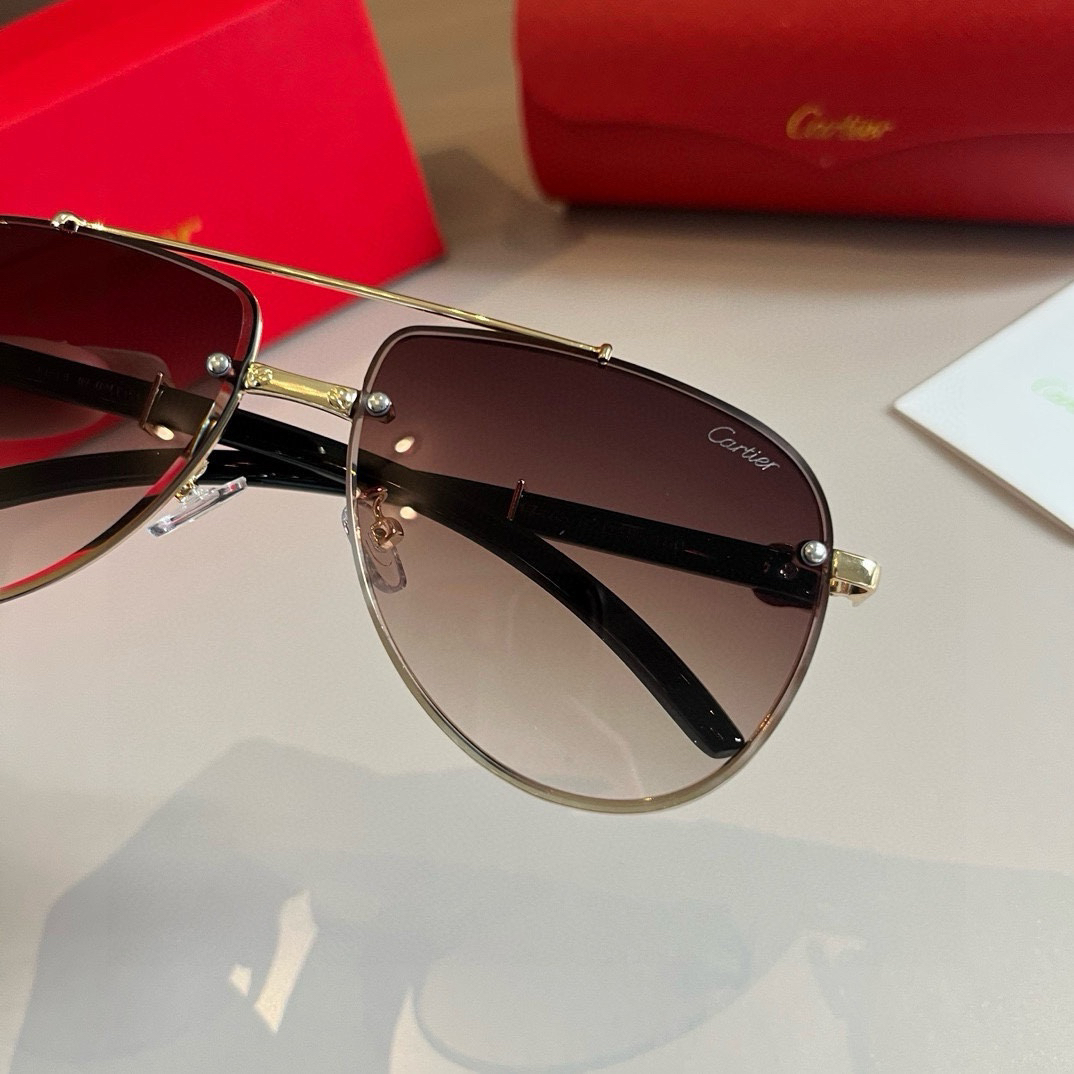 Cartier-official website new men's frameless sunglasses