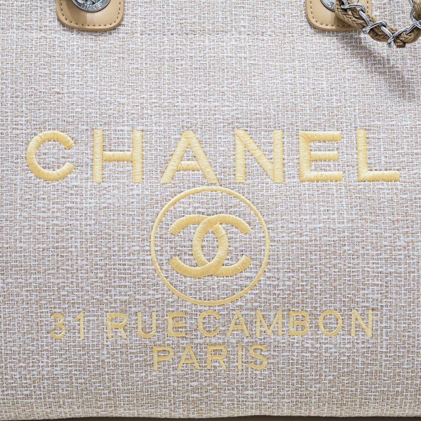 Chanel-Greek Embroidered Beach Bag