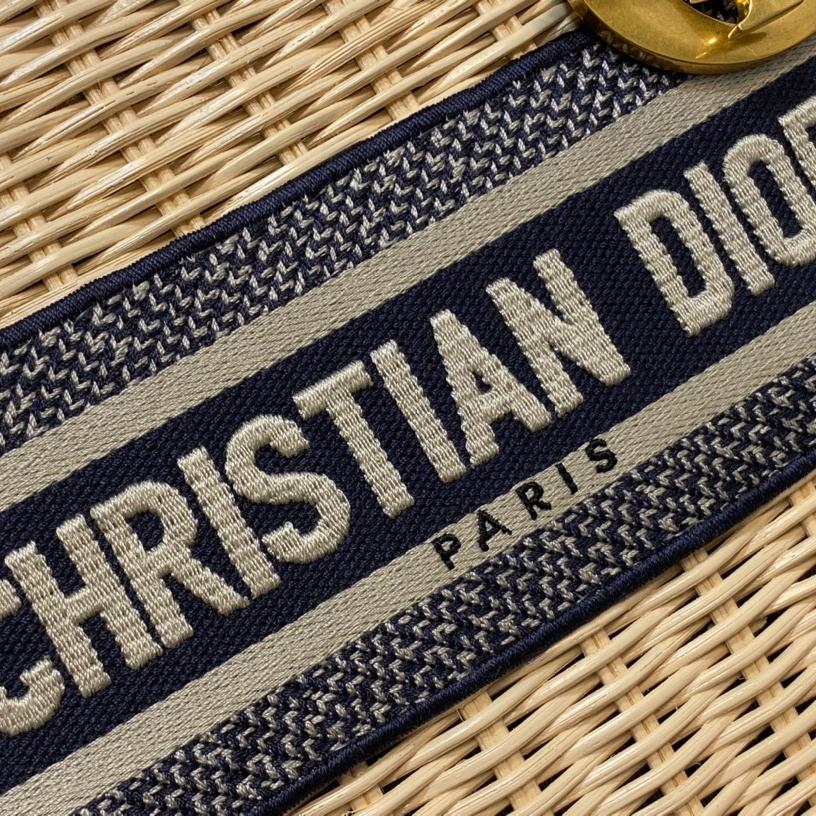 Dior-Wicker Willow bamboo woven large bag