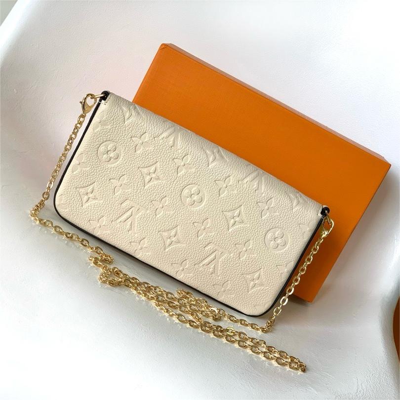 LV-Pochette félicie off white chain bag