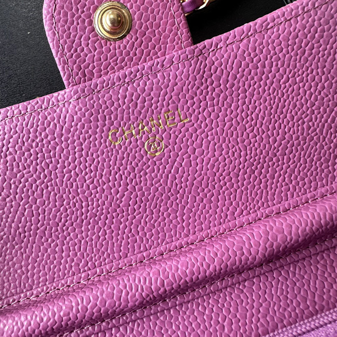 Chanel-Timeless Caviar Wallet Pink