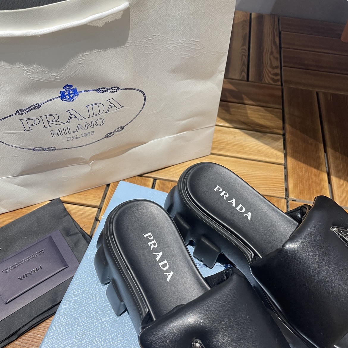 Prada-Sponge cake thick soled shoes