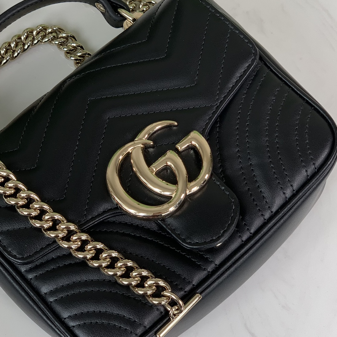 GUCCI-Marmont series black mini handbag