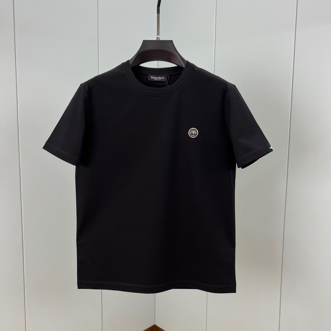 STEFANO RICCI - Metal Eagle Head Logo Short-sleeved T-shirt