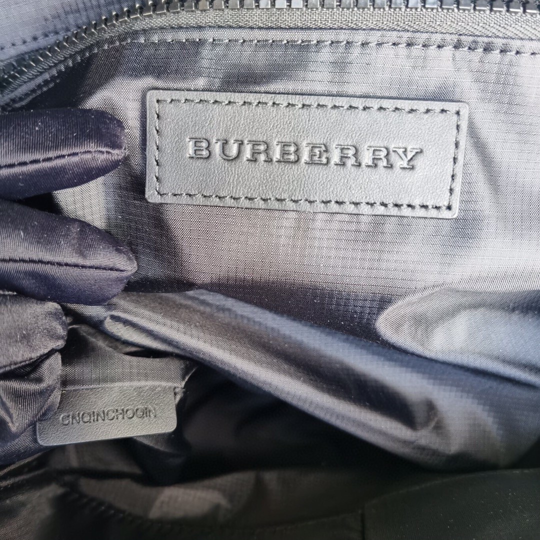 Burberry-Nylon embroidered backpack