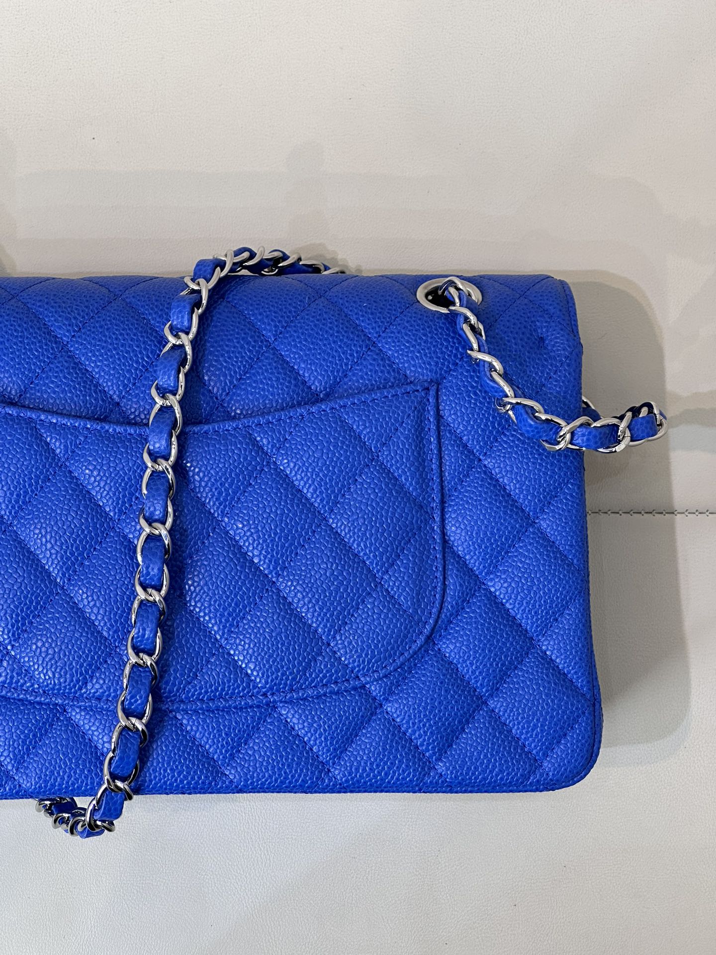 CHANEL - Classic Flap Medium Size Klein Blue Flap  Bag
